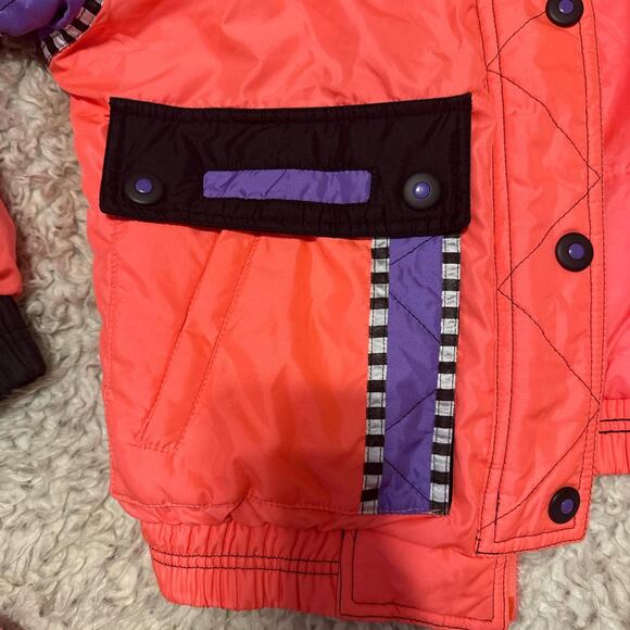 Vintage 80s 90s pedigree pedsport ski jacket-neon pink-medium - Picture 4 of 8